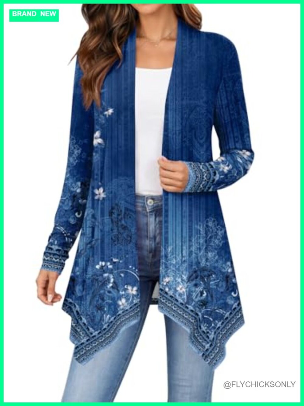 Open Front Long Sleeve Lightweight Knit Cardigan